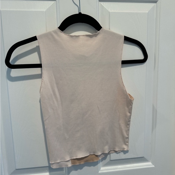 SHEIN Ribbed Cropped Neutral Sleeveless Top Size S - Picture 2 of 9